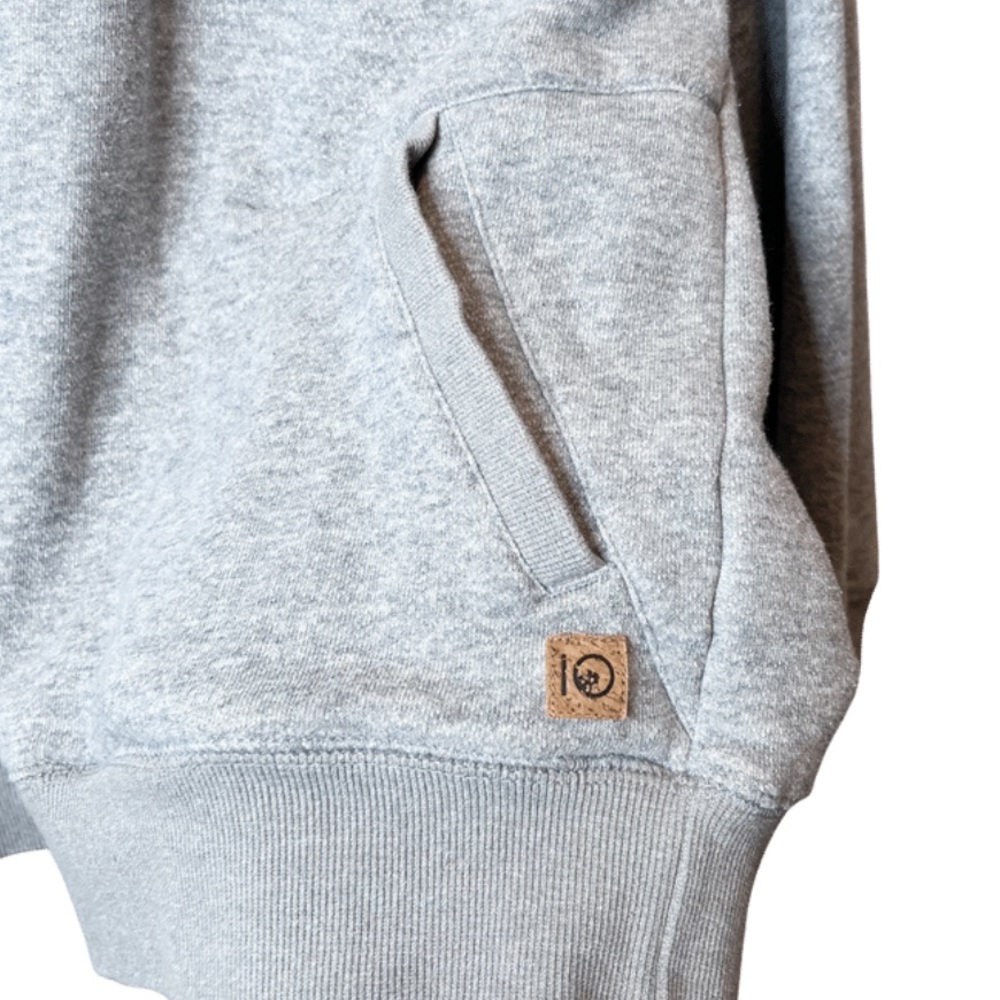 Tentree Basic Heather Grey Hooded Drawstring Sweatshirt - Picture 5 of 14